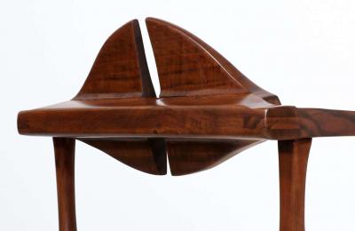 California Modern Walnut Cane Arm Chair by Gene L Hackleman