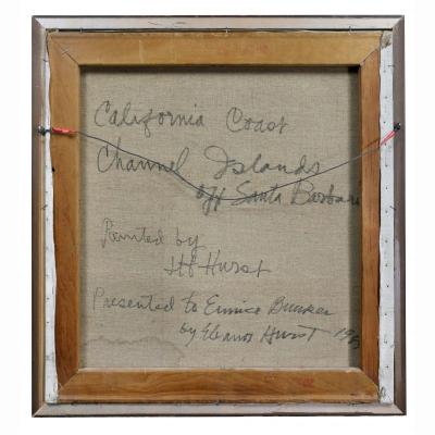 California Seascape Oil on Canvas by Martha Eleanor Nicholson Hurst