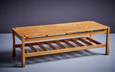 California Studio Craft rectangular Oak Coffee Table USA 1960s