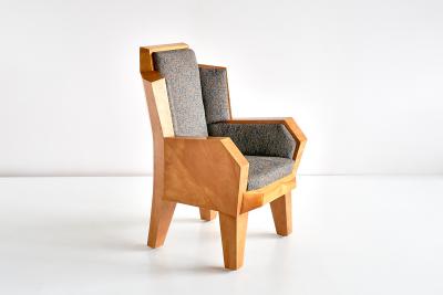 Camillo Cerri Camillo Cerri Important Cubist Armchair Designed for Haus Reinbach 1928