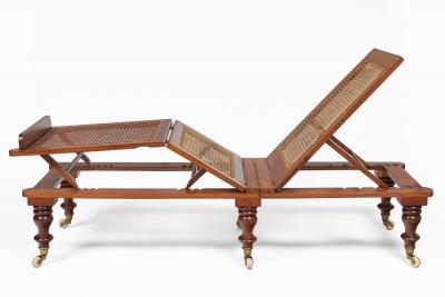 Campaign Portable Folding and Adjustable Caned Daybed