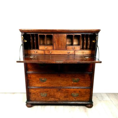 Campaign Secretary Chest of Drawers 19th century English