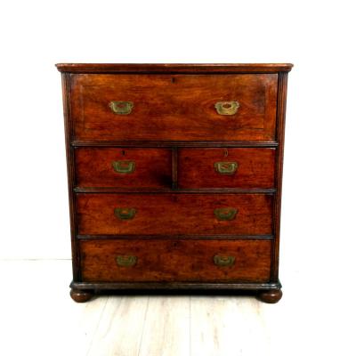 Campaign Secretary Chest of Drawers 19th century English