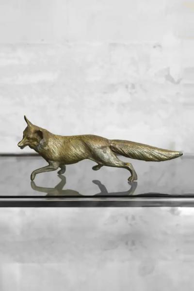 Cantilevered brass fox Edizioni Molto handcrafted