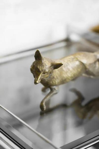 Cantilevered brass fox Edizioni Molto handcrafted