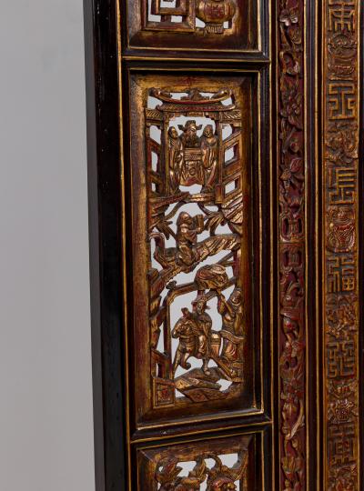 Canton Guangdong style 8 panel screen