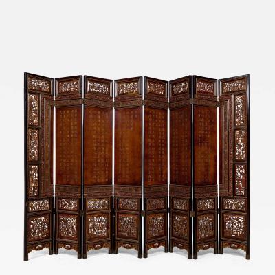 Canton Guangdong style 8 panel screen