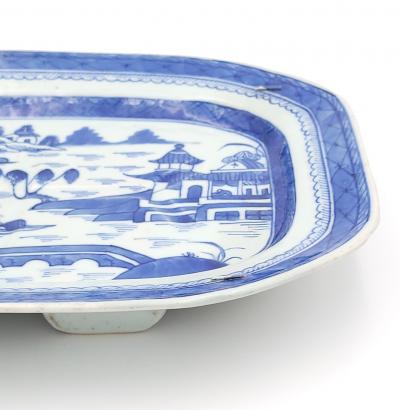 Canton Well and Tree Platter China circa 1860