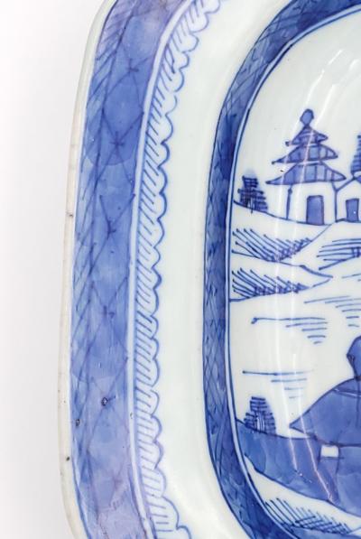 Canton Well and Tree Platter China circa 1860