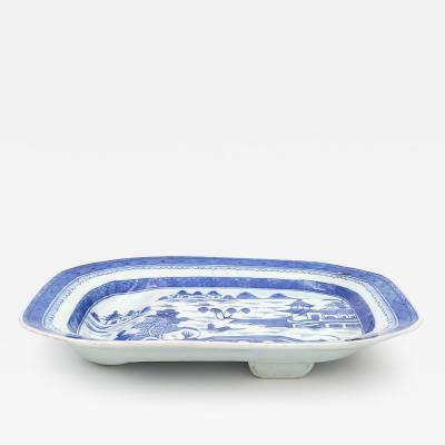 Canton Well and Tree Platter China circa 1860