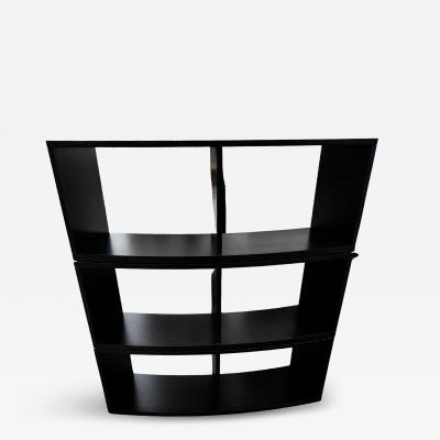 Cantoni Black Lacquered 3 piece Modular Bow Front Display Case
