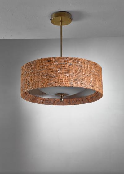 Canvas and brass pendant from Sweden 1960s