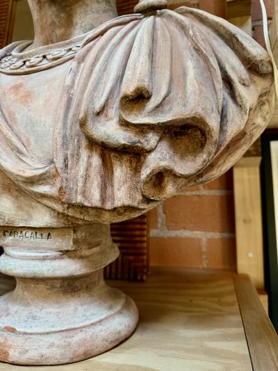 Caracalla bust in terracotta 19th Italy
