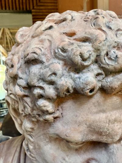 Caracalla bust in terracotta 19th Italy