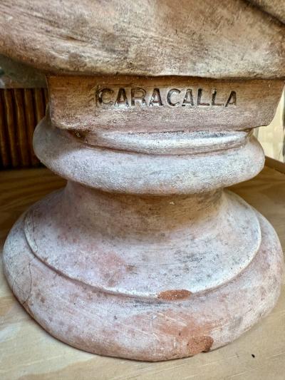Caracalla bust in terracotta 19th Italy