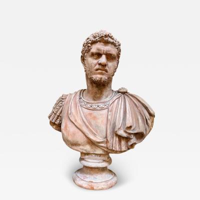 Caracalla bust in terracotta 19th Italy