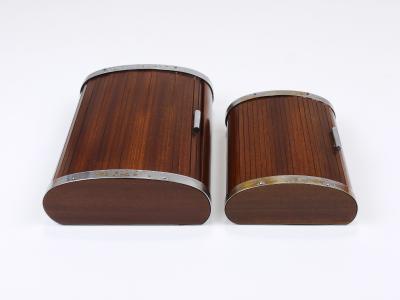 Carl Aub ck 1930s Carl Aubock Large Art Deco Jewelry Storage Cigarette Box Roll Top Vienna