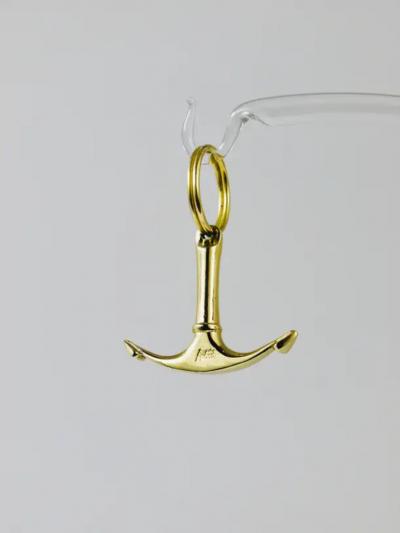 Carl Aub ck Carl Aub ck Handcrafted Midcentury Brass Anchor Figurine Key Ring Chain Holder