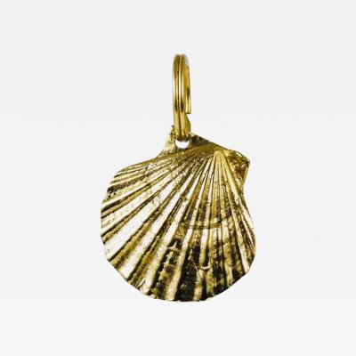 Carl Aub ck Carl Aub ck Handcrafted Midcentury Brass Shell Figurine Key Ring Chain Holder