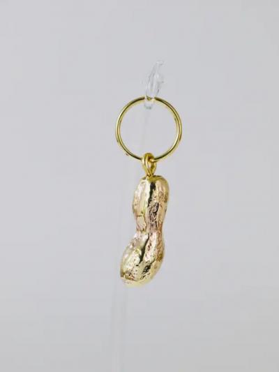 Carl Aub ck Carl Aub ck Handcrafted Midcentury Peanut Brass Figurine Key Ring Chain Holder
