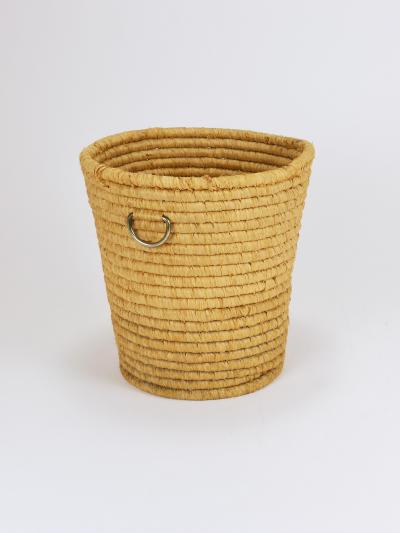 Carl Aub ck Carl Aub ck II Raffia Brass Wastepaper Basket Paper Bin Umbrella Stand 1950s