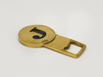Carl Aub ck Carl Aub ck Letter J Initials Brass Bottle Opener 4919 Vienna 1960s