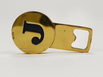 Carl Aub ck Carl Aub ck Letter J Initials Brass Bottle Opener 4919 Vienna 1960s