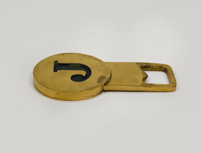 Carl Aub ck Carl Aub ck Letter J Initials Brass Bottle Opener 4919 Vienna 1960s