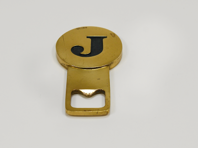 Carl Aub ck Carl Aub ck Letter J Initials Brass Bottle Opener 4919 Vienna 1960s