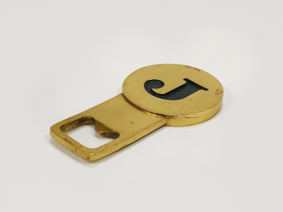 Carl Aub ck Carl Aub ck Letter J Initials Brass Bottle Opener 4919 Vienna 1960s