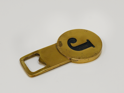 Carl Aub ck Carl Aub ck Letter J Initials Brass Bottle Opener 4919 Vienna 1960s