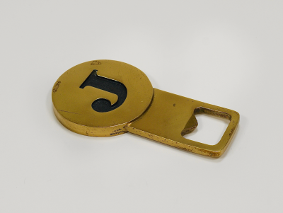 Carl Aub ck Carl Aub ck Letter J Initials Brass Bottle Opener 4919 Vienna 1960s