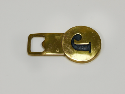 Carl Aub ck Carl Aub ck Letter J Initials Brass Bottle Opener 4919 Vienna 1960s