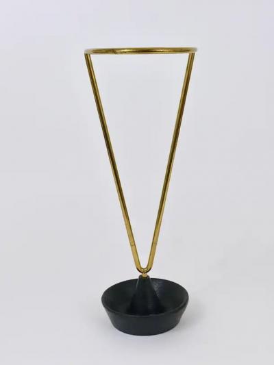 Carl Aub ck Carl Aub ck Mid Century Brass and Cast Iron Umbrella Stand Austria 1950s