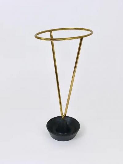 Carl Aub ck Carl Aub ck Mid Century Brass and Cast Iron Umbrella Stand Austria 1950s