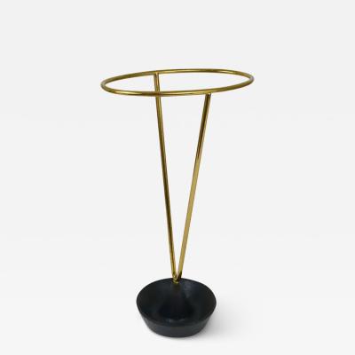 Carl Aub ck Carl Aub ck Mid Century Brass and Cast Iron Umbrella Stand Austria 1950s