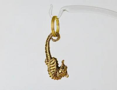 Carl Aub ck Carl Aub ck Midcentury Brass Seahorse Handmade Key Ring Chain Holder