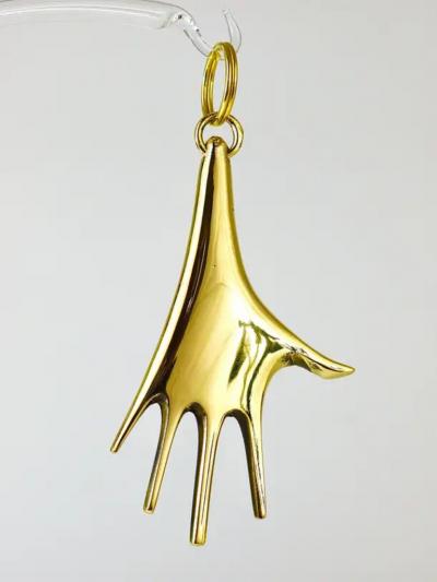 Carl Aub ck Carl Aub ck Midcentury Very Large Hand Figurine Key Ring Chain Holder