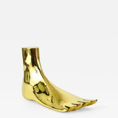 Carl Aub ck Carl Aub ck Monumental Lifesize Brass Foot Sculpture Werkst tte Aub ck Austria