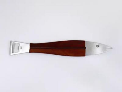 Carl Aub ck Carl Aub ck Neptune Fish Bottle Opener Leather Steel by Amboss Austria 1950s