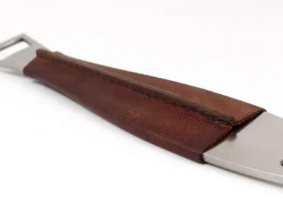 Carl Aub ck Carl Aub ck Neptune Fish Bottle Opener Leather Steel by Amboss Austria 1950s
