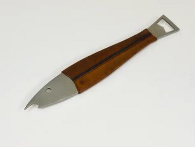 Carl Aub ck Carl Aub ck Neptune Fish Bottle Opener Leather Steel by Amboss Austria 1950s