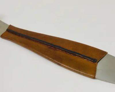 Carl Aub ck Carl Aub ck Neptune Fish Bottle Opener Leather Steel by Amboss Austria 1950s