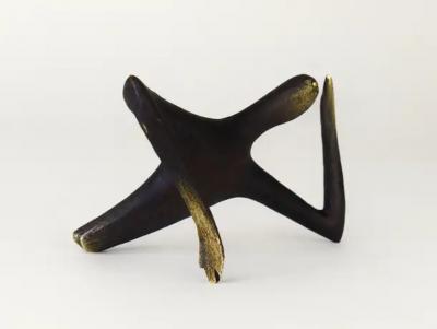 Carl Aub ck Carl Aub ck Optimist Pessimist Handcrafted Brass Sculpture model 4059