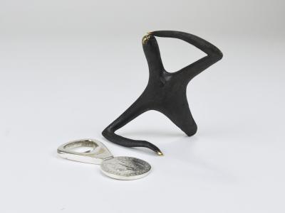 Carl Aub ck Carl Aub ck Silvered Brass Bottle Opener Habsburg 2 Florin Coin Austria 1950