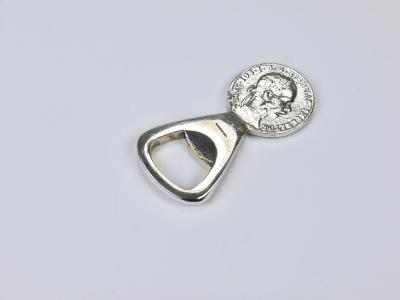 Carl Aub ck Carl Aub ck Silvered Brass Bottle Opener Habsburg 2 Florin Coin Austria 1950