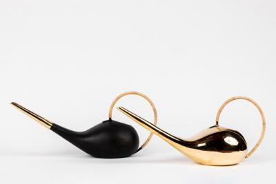 Carl Aub ck Carl Aubo ck 3632 Watering Can in Patinated Brass and Cane