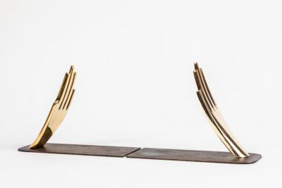 Carl Aub ck Carl Aubo ck Model 1928 Hands Brass Bookends