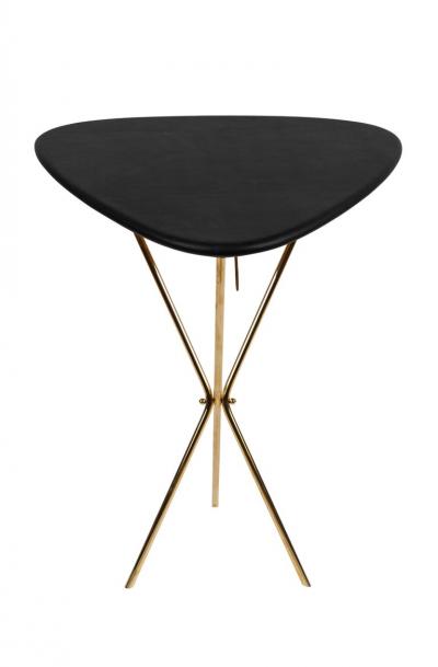 Carl Aub ck Carl Aubo ck Model 3642 Brass and Leather Table