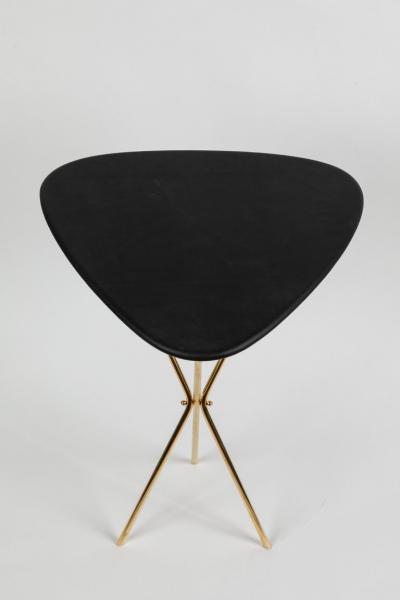 Carl Aub ck Carl Aubo ck Model 3642 Brass and Leather Table